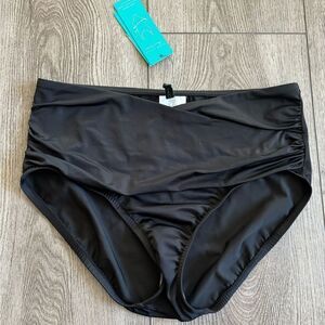 Aqua green tummy control bikini bottom